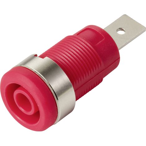 TRU COMPONENTS MP-32 rot Sicherheits-Einbaubuchse 4 mm NI F6,3 Rot 1 St. Bulk (1/3)