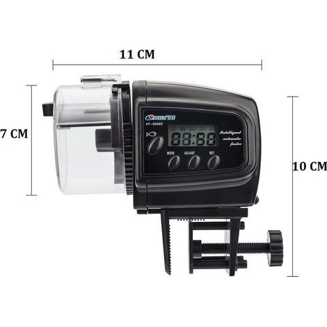 Automatischer Fischfutterautomat mit LCD-Bildschirm, automatischer Aquarienfutterautomat (1/4)