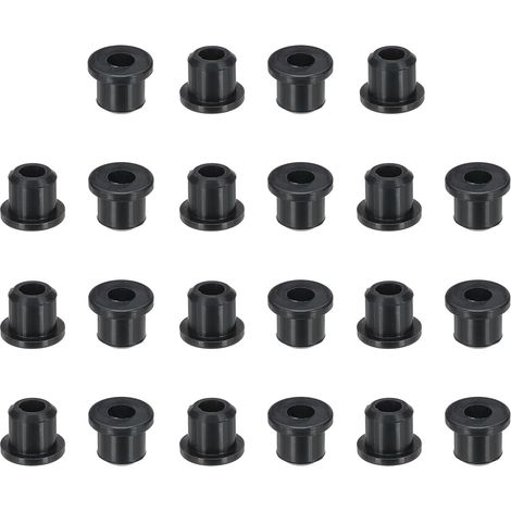 Passe-Fil En Caoutchouc De Silicone, 22 Pcs 3/8"(10mm) Trou De Perçage, 1/4"(6mm) Diamètre Intérieur. Cache-Trou En Caoutchouc Pour Système D'Irrigation Pare-Feu, Noir (1/5)
