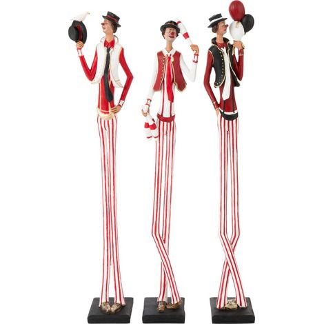 Lot de 3 Clowns Géants "Cirque" 127cm Multicolore (1/2)