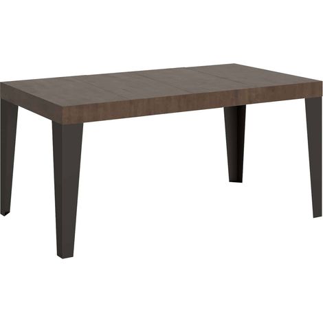 Tavolo Allungabile 120/380x90 cm Flame Premium Noce Gambe Antracite