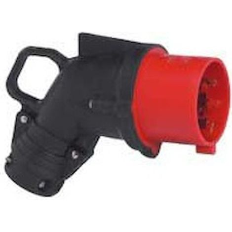 Legrand 052853 Abgewinkelter mobiler Stecker Hypra IP44 32A - 380V bis 415V - 3P+T - Gummi