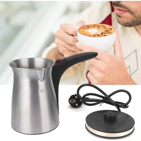 Cafetière électrique chauffe-lait/café en acier inoxydable, petite cafetière pour usage domestique, prise UE 220 V (1/5)