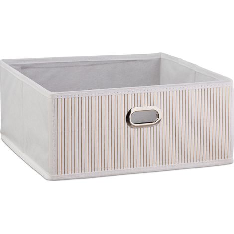 Cesto portaoggetti pieghevole 14 x 31 x 31 cm pratico salotto bagno con manico in bambù naturale 130010248