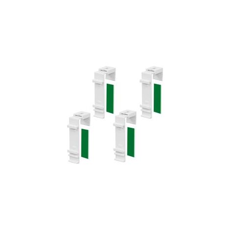 Ensemble de 4 supports de fixation longs pour stores enrouleurs doubles, pour fixation et collage sans perçage, en tant qu'accessoire ou pièce de rechange pour la pose sur fenêtres et portes-fe