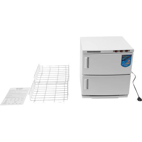 Chauffe-serviettes, capacité de 50L, construction en acier inoxydable, BLANC (1/2)