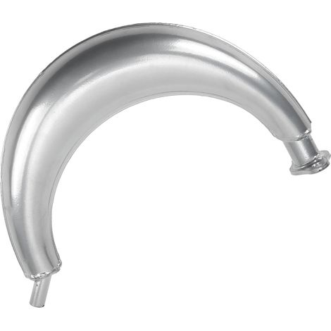 Halbmondförmiger Auspuff aus legiertem Stahl für motorisierte Fahrräder, 2-Takt-Motoren mit 49 cm³, 60 cm³, 66 cm³ und 80 cm³ Hubraum, Bananenschalldämpfer, robustes gebogenes Rohr (1/5)