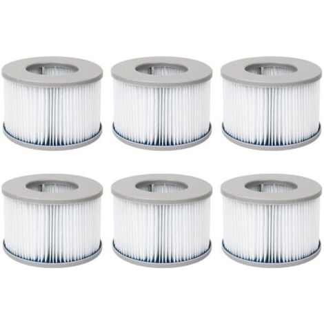 Lot de filtres pour spas gonflables MSPA V2. Ø10.7cm –cartouches filtrantes de remplacement pour spa gonflable MSPA,6 filtres (1/5)