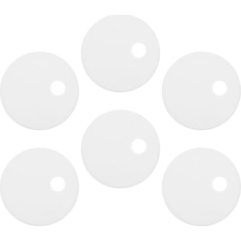 WC Schraubenkappen 45 mm transparentes PVC 6er Set zur