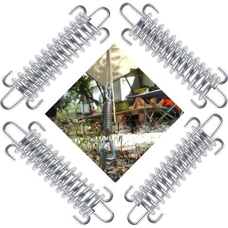 4 pcs Tent Spring Buckles, Tension Spring Awning, Steel for Tent Awning, Heavy Duty Rope, for Camping Tent Awning (1/5)