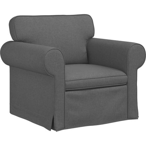 Divano Grigio scuro 95 x 82 x 80 cm Tessuto vidaXL