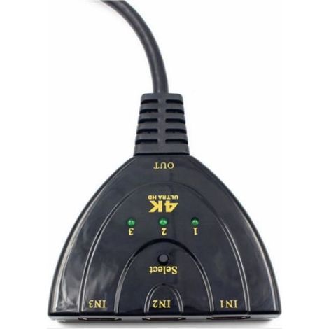 Dispertisseur Multiprise HDMI 3 Entrées 1 Sortie 4K Switcher Câble D'Adaptateur (1/4)