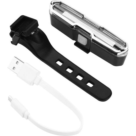 Feu arrière vélo LED rechargeable USB, rouge bleu, pour VTT cyclisme, signalisation sécurité vélo (1/5)