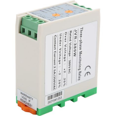 Über- und Unterspannungsschutz JVR‑380W Phasenfolgeschutzrelais AC 380V 50/60Hz (1/5)