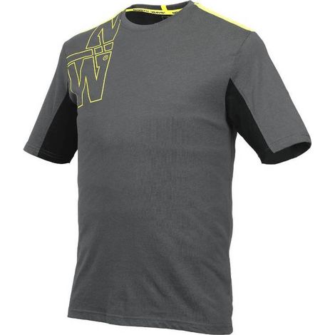 T-Shirt Manches Courtes de Travail Peter - Taille 3XL - Anthracite/Jaune Fluo - Résistant et Confortable - D-Work