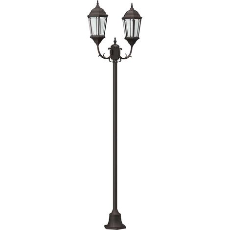 Lumière de jardin Bronze 68 x 20 x 235 cm Aluminium et verre