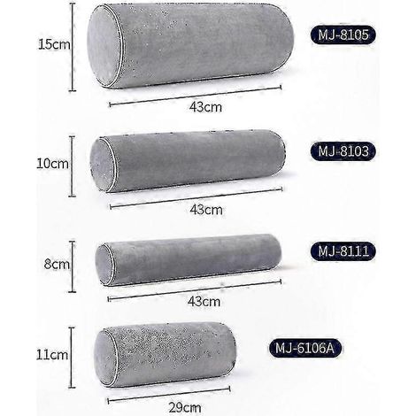 Oreiller ergonomique en mousse à mémoire de forme pour la grossesse et le soutien du dos, conception orthopédique, 43 x 10 cm (1/2)