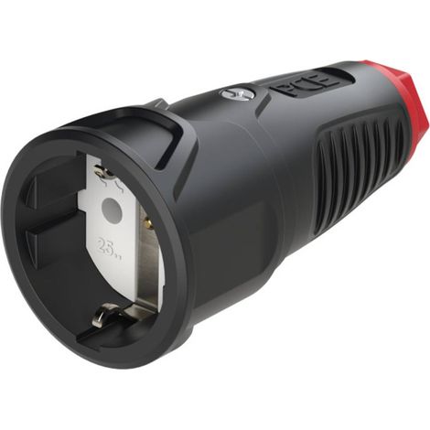 PCE 2510-sr Presa di sicurezza Gomma, Termoplastico 250 V Nero, Rosso (1/3)