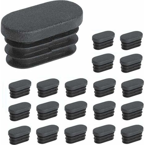 Pieds de meubles en plastique, embouts ovales pour pieds de chaise, embouts ovales pour trampoline, 20 pièces (15 x 30 mm) (1/4)