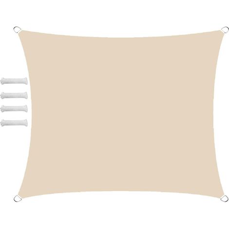 Petit Voile d'ombrage Protection Rectangulaire Imperméable 2x3m Blanc Non Droit (1/5)