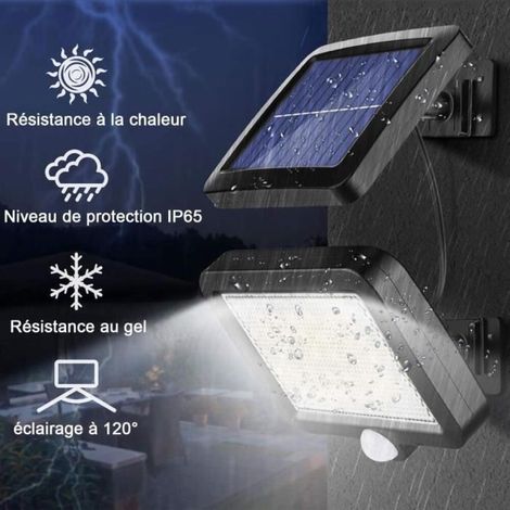 Lampe solaire extérieure avec détecteur de mouvement 56 LED - AUDBURN - étanche IP65 (1/4)