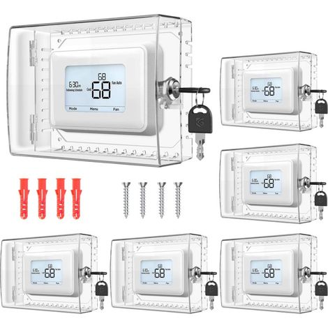 Irovami Couvercles thermostat transparents – lot 6, polycarbonate, verrouillage (1/5)