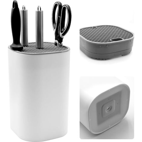 Bloc Couteaux Cuisine Vide, Porte Couteaux Ustensiles, Range Couteaux de Cuisine Universel, Blocs Couteaux Vides pour Gain Place Couteaux (1/5)