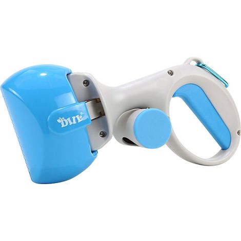 Ciseaux de merde de chien portables, outil de nettoyage de merde d'animal de compagnie en plein air avec distributeur de sacs poubelles