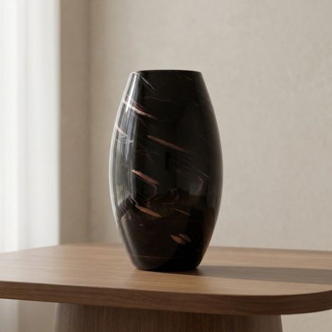 Purple Marbled Glass Display Vase (1/2)