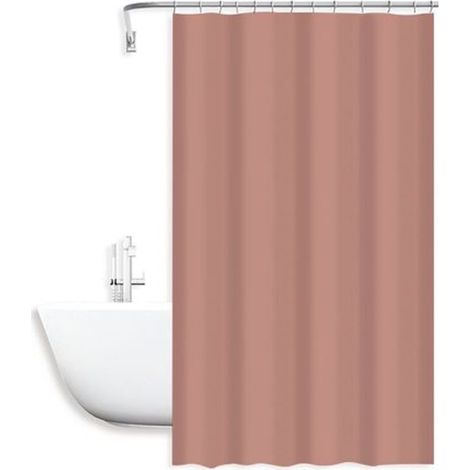 TRADE SHOP - Tenda Doccia Antimuffa Impermeabile Peva 180x200 Cm Con Anelli Bagno Rosa 79710 - (1/2)
