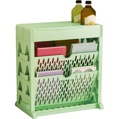 Bücherregal, Aufbewahrungsregal, kleines Bücherregal, Bücherschrank mit großem Fassungsvermögen, leicht zugänglich, für Wohnzimmer und Schlafzimmer, zweireihig, 2-lagig, grün (1/5)