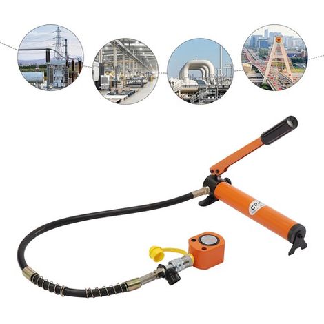 10T and CP-180 Hand Pump Set BSY-10 Mini 10 Ton Hydraulic Ram Jack Cylinder New (1/5)
