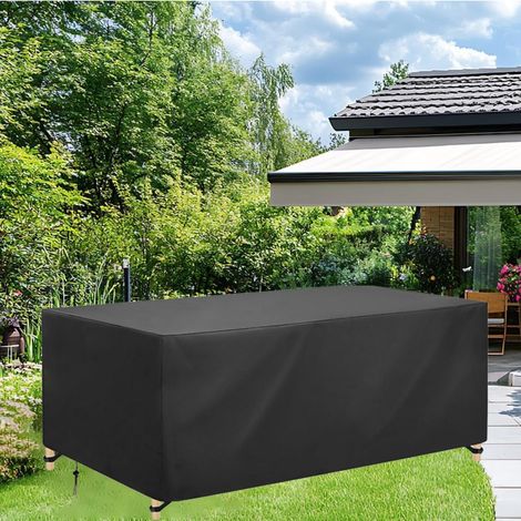 Housse de protection pour table de jardin - 210 x 100 x 70 cm (L x l x H) - Housse de protection imperméable - Tissu Oxford 420D - Résistante à l'hiver - Pour meubles de jardin d'extérieur (1/5)
