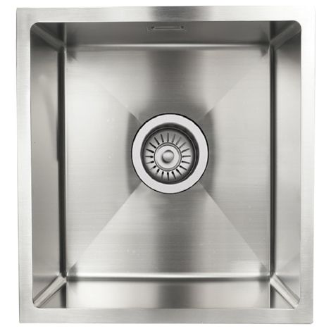 Fregadero de un seno en inox Filandia, 20 cm(alto) 38 cm(ancho)44 cm(largo) (1/2)