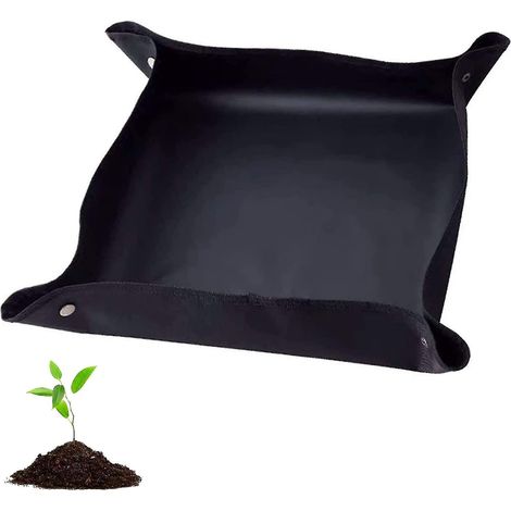 Tapis de rempotage imperméable pliable 75x75cm pour plantes succulentes, protection jardinage intérieur, surface anti-fuite pour fleurs, accessoire botanique réutilisable. (1/5)