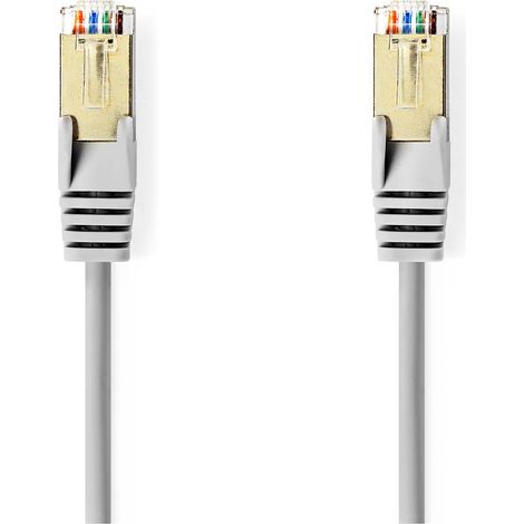 CCGB85121GY30 Câble réseau CAT5e , SF/UTP , RJ45 Male , RJ45 Male , 3.00 m , Rond , PVC , Gris , Boîte