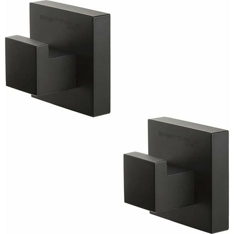 32S1-B Ganci per asciugamani neri 2 pezzi Gancio per bagno e cucina Gancio per bagno Gancio per asciugamani da cucina (1/4)