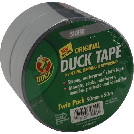 Shurtape Duck Tape® Original Silver 50mm x 50m Twin Pack (SHU211115)