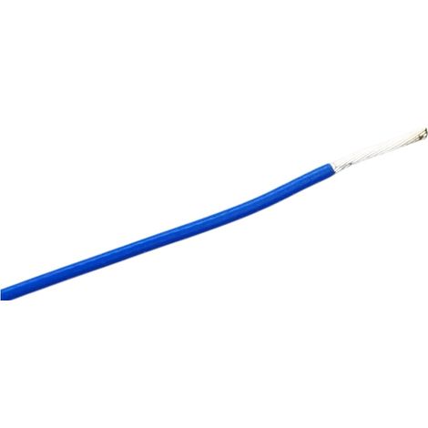 Fil électrique RS PRO 0,05 mm² 30 AWG, 300 V, ETFE Bleu, 50m ( Prix pour Bobine de 50 Mètres )