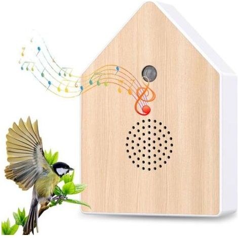 QORVA Naturklangbox mit Vogelgesang, Bewegungsmelderbox mit Wandhalterung, Naturklangbox für Vögel, Naturklangbox für Badezimmer, Spa, Toilette (1/5)