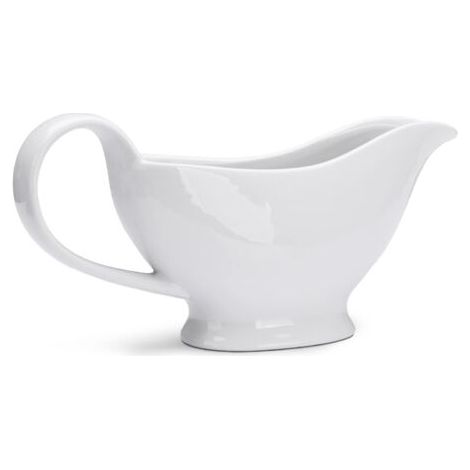 BUNTHAUS Saucière Blanche 250 ml, Pot à Sauce en Porcelaine, Petite Saucière avec Poignée Lisse, Sauciere en Céramique pour Vinaigrette, Jus de Rôti, Crème, Dîners, Restaurants, Fêtes (1/2)