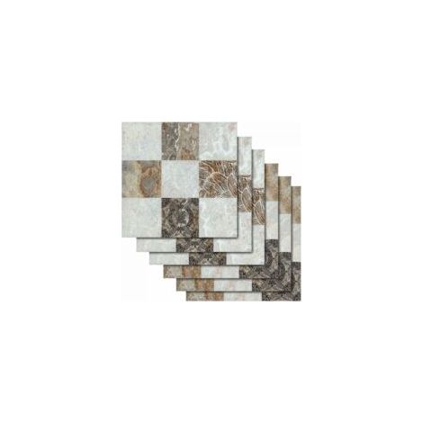 Lot de 12 autocollants pour carrelage en marbre imperméables, décoration murale pour cuisine, salle de bain, 20 x 20 cm (marbre) (1/5)