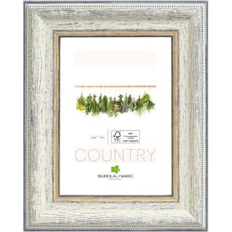 BUBOLA & NAIBO - CORNICE FABRIANO SERIE COUNTRY IN LEGNO COLORE BIANCO 50 X 70 CM. 5015 02 21 (1/3)