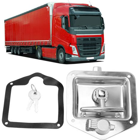 Zwei Sätze polierter Edelstahl-Schließschlüssel für LKW-Anhänger (1/5)