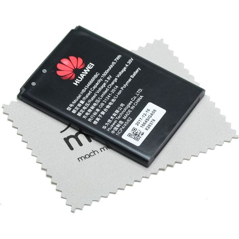 Batterie d'origine pour Huawei HB434666RBC pour Huawei E5573, E5577 avec chiffon de nettoyage Mungoo