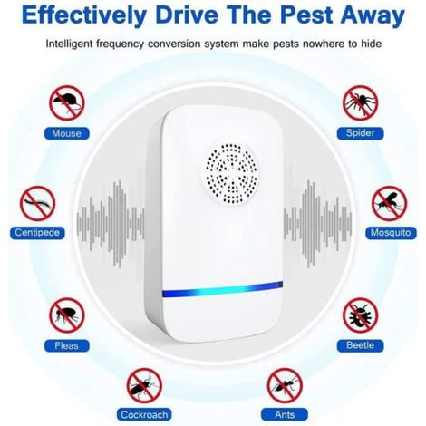 Ultrason Souris, Répulsif Ultrasons Appareil Anti Souris, Rats, Rongeurs, Loirs Anti Rongeur (4 unités) (1/4)