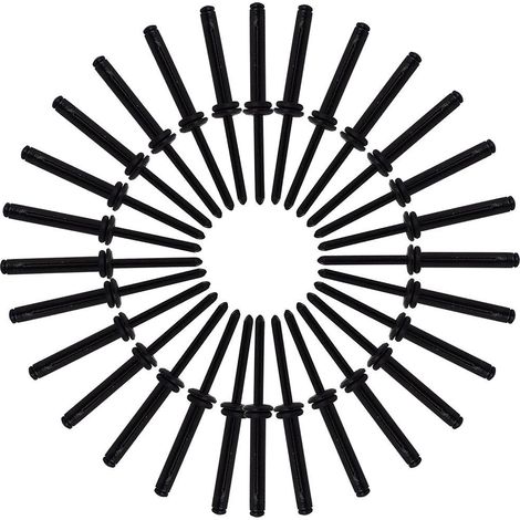 30 rivets et 30 rondelles noirs, accessoires pour kayak, canoë et bateau. (1/3)