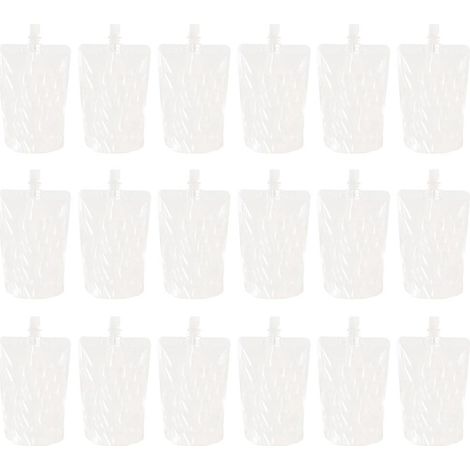 Lot de 30 flasques transparentes de 250 ml pour boissons alcoolisées, réutilisables-16.510CM