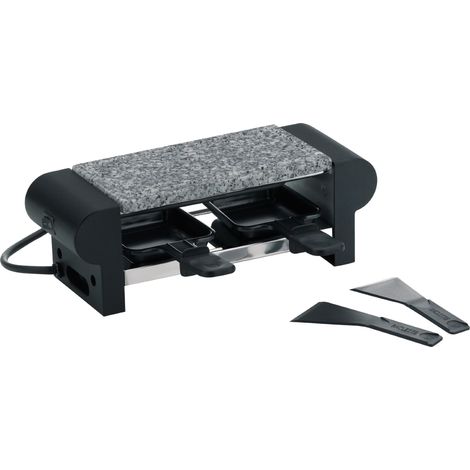 Kela 66493 - Mini piastra per Raclette Maloja per 2 persone, colore: Nero (1/4)