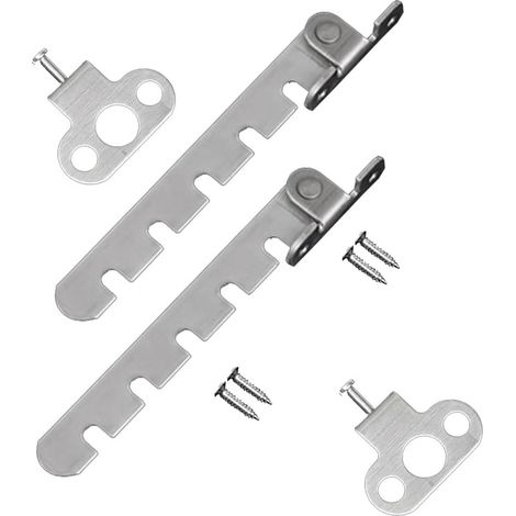 2 stuks verstelbare positie openslaande raambegrenzer, vergrendeling kantelregelaar voor ramen, geschikt voor houten/metalen ramen of deuren, roestvrij staal - 5 sleuven (10 cm verstelbaar)
